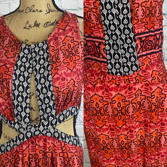 MinkPink Boho Print Side Cutouts Maxi - Picture 2 of 3
